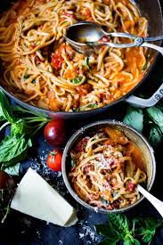 Spaghetti With Fresh Tomato Sauce Feasting At Home Recipe Healthy Dinner Recipes Delicious Healthy Recipes Healthy Dinner