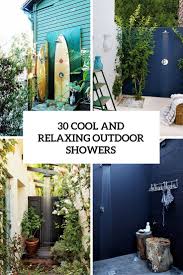 The design of the outdoor shower adapts the relaxed scandinavian style. 30 Cool And Relaxing Outdoor Shower Ideas Gardenoholic