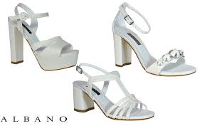 Sandalo con cinturino e tac. Scarpe Albano La Favolosa Collezione Sposa 2019 Cerimonie It