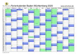 2021 sind sie zwei wochen lang. Kalender 2020 Pdf Baden Wurttemberg Calendario 2019