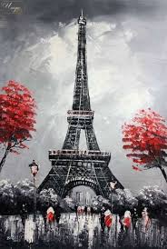 Black And White Oil Painting Ideas 59 Ideas Painting Ideas Black And White Paris Painting Eiffel Tower Painting City Art