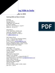 This service is owned and operated by rediff.com india ltd. Spining Mill In India Textiles