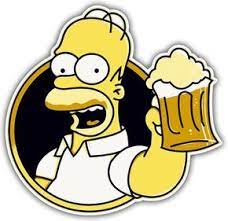 Marge é a esposa dedicada e mãe de família. Pegatinas Homer Bebiendo Cerveza Desenho Dos Simpsons Design De Cartaz Festa Dos Simpsons