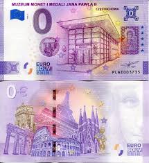 The page provides the exchange rate of 1 polish zloty (pln) to euro (eur), sale and conversion rate. Banknot 0 Euro Polska Muzeum Monet I Medali Jana Pawla Ii Sklep Numizmatyczny Dukat