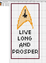 Size (with 14 count aida fabric): On This Page I Have Added Charts Of Designs I Have Made Please Do Not Sell Them But Feel Free To Star Trek Cross Stitch Geek Cross Stitch Geeky Cross Stitch