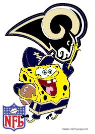 Coloring pages mosaic free printable patterns kids animals illusion. Spongebob St Louis Rams By Bubbaking On Deviantart