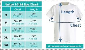 T Shirt Size Chart For I Love Ny T Shirts And Other T Shirts