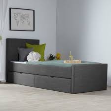 Das elegante polsterbett grau mit 180 × 200 cm großer liegefläche in eleganter lederoptik ist eine wahre schlafoase für paare und eheleute. Homestyle4u Polsterbett Einzelbett Stoffbett 90x200 Bettkasten Lattenrost Online Kaufen Otto
