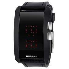 diesel black digital dial herrenuhr