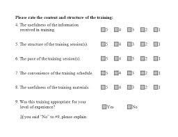 Sample Training Evaluation Form Template Excel Tmp