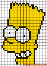 Free Bart Simpson Hama Perler Bead Pattern Or Cross Stitch