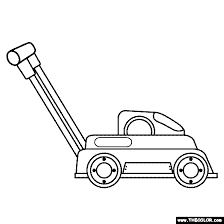 You could also print the image using the print button above the image. Lawn Mower Coloring Page