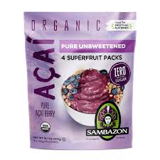 Pure Unsweetened Frozen Acai Packets Frozen Smoothie Sambazon Smoothie Packs