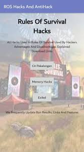 Download cheat pekalongan rules of survival. Ros Hacks And Antihack For Android Apk Download