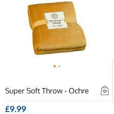 Super Soft Throw Ochre Soft Throws Soft Supersoft