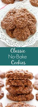 These Classic No Bake Cookies Only Require A Few Simple Ingredients And Are Incredibly Easy To Make Loade Baking Recipes Cookies Easy No Bake Cookies Desserts