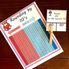 60 Free Rounding By 10 Clip Cards With A Hundreds Chart