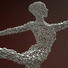 Ballerina Dancer Abstract Sculpture 8 By Polygonal Miniatures Abstract Sculpture Ballerina 8 Constructed Of Cubes And B Abstract Sculpture Abstract Sculpture