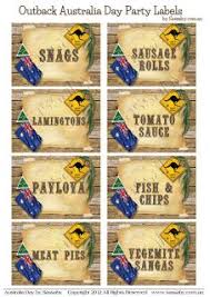 Outback Australia Day Party Labels Australia Day Australia Day Celebrations Australian Party