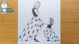 Mother's day art if the cancer doesn't kill you, the nurses will. Mother S Day Drawing With Pencil Sketch For Beginners Anneler Gunu Cizim Ø±Ø³Ù… Ø¹ÙŠØ¯ Ø§Ù„Ø£Ù… Youtube