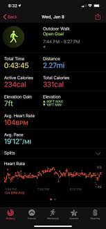 For all other workouts, this credits one minute of exercise for each full minute of the workout and active calories (move goal) at a rate equivalent to a brisk walk or based on data from the heart rate sensor, whichever is higher. Can We Talk For A Minute About The Outdoor Walk Workout Type On The Apple Watch Applewatch