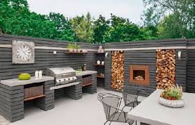 Couple pictures on this outdoor kitchen and porch project. These Outdoor Kitchen Design Ideas Are Ideal For Backyard Entertaining Spend More Time Outside Th Modern Outdoor Kitchen Outdoor Kitchen Design Backyard Patio