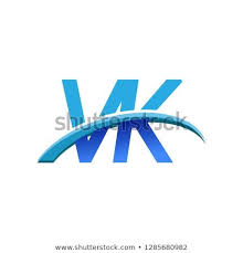 Initial Letter Vk Logotype Company Name Colored Blue And Swoosh Design Vector Logo For Business And Company Identity Company Names Initial Letters Logotype