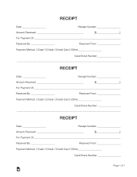 An acknowledgement receipt is a business document that verifies receipt of goods or services rendered. Free Receipt Book Templates Print 3 Receipts Per Page Pdf Word Eforms