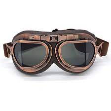Evomosa Vintage Goggles Aviator Pilot Style Motorcycle Cruiser Scooter Goggle Bike Racer Cruiser Touring Motorcycle Goggles Motocross Goggles Motocross Helmets