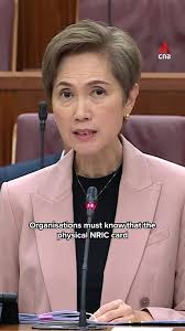 Physical NRIC card and NRIC number are 2 different things: Josephine Teo