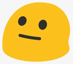 A yellow face with a flat, neutral mouth and furrowed eyebrows, its left raised higher than its right. Discord Neutral Face Emoji Clipart Png Download Transparent Png Transparent Png Image Pngitem