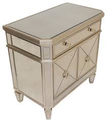 Dimension 30 l x 17 d x 30 h; Borghese Mirrored Bedroom Nightstand Traditional Nightstands And Bedside Tables By Furniture Import Export Inc Houzz
