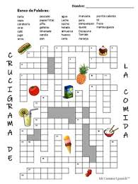 The answers are in the back should one not know the word. Food Spanish Vocabulary Crossword Puzzle Easy Or Difficult Versions Included