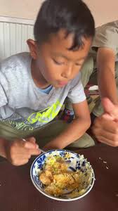 Kid Running at Farting While Eating