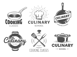 Culinary School Logos Vector Badges Cooking Culinary School Cooking Logo School Icon