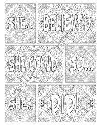 Print this drawing for your kids. She Believed She Could So She Did Printable Adult Coloring Page Marker Art Collectibles Lifepharmafze Com
