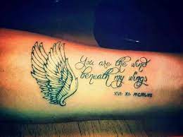 You Are The Wind Beneath My Wings Mom Angel Wings Tattoo Small Cute Angel Tattoos Guardian Angel Tattoo Ch Remembrance Tattoos Tattoos Grandma Tattoos