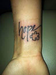 Autism Puzzle Piece Tattoo Black And White All You Need Is Hope Autism Tattoos Puzzle Tattoos Autism Awareness Tattoo
