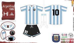 A seleção argentina de futebol representa a argentina nas competições de futebol da conmebol e fifa. Kit Design By Eroj 1986 Argentina Home E Away