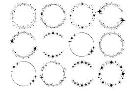 Download Stardust Frames Shiny Star Circle Frame Svg 988291 Illustrations Design Bundles