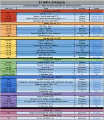 E3 2021 schedule at a glance. E3 2019 Full Schedule All Events Details And Date