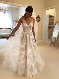 Lace Applique Ivory Beach Wedding Dresses V Neck Backless Wedding Dresses Typ1244 Floor Length Wedding Dress V Neck Wedding Dress Wedding Dresses