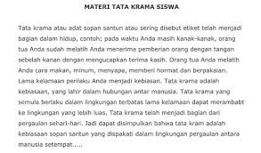 Materi Mpls Tata Krama Siswa Pendidikan Hidup Latihan