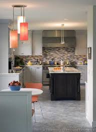 Light Gray Cabinets Black Island Modern Details Intriguing Backsplash Shaker Style Kitchen Cabinets Transitional Kitchen Design Kitchen Cabinet Styles