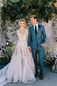 Dusty Toned Wedding Ideas Inspired By The Baltic Sea Ruffled Stylish Wedding Dresses Wedding Dress Long Sleeve Stylish Wedding
