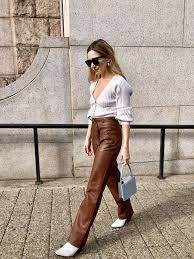 Ways To Wear Leather Pants In 2021 Leather Pants Style Brown Leather Pants Brown Leather Pants Outfit