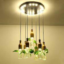 Vintage lawnware beaded camp light lantern, hanging swag light, lite brite kitsch, she shed, man cave, kitchen, lawn, outdoor patio rv. Light Hanging Lamp Planter Suitable For Both Home And Office Balcony Decoration Eco Friendly Garden Ideas Lamp Planters Hanging Lights Wood Chandelier