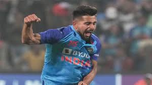 Watch Umran Malik ball sends bail flying way past 30 yard circle dismisses  Micheal Bracewell in 3rd T20I