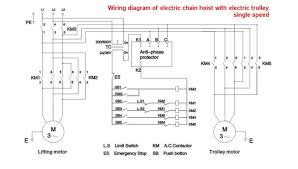 Maintenance circuit diagram for lift/elevator подробнее. Wiring Diagram Of Electric Chain Hoist With Anti Phase Protector And Trolley Motor Wiring Diagram Electrical Circuit Diagram Diagram Circuit Diagram