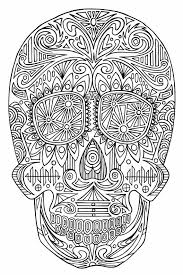 Cool sugar skull 2 1 calavera. Intricate Sugar Skull Coloring Page Etsy